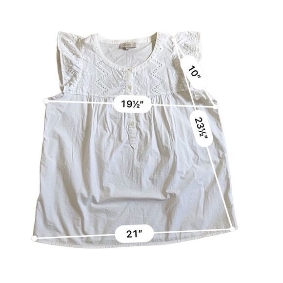 LOFT Anne Taylor white blouse size M - Picture 1 of 8